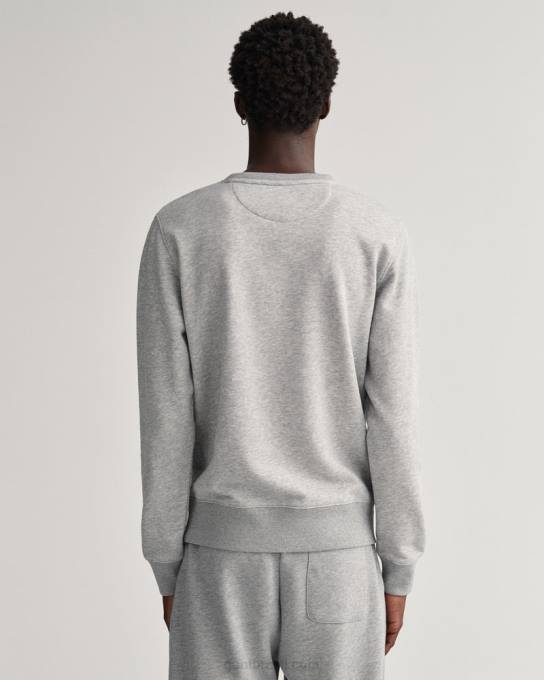 moletom gola redonda original N424C294 melange cinza GANT homens