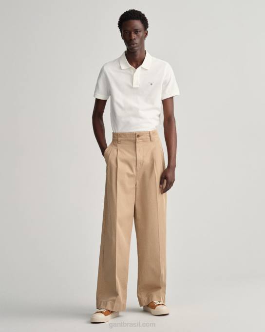 camisa pólo piquê original N424C106 branco GANT homens