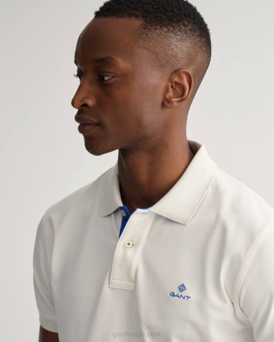 gola contrastante piquê rugger N424C111 casca de ovo GANT homens