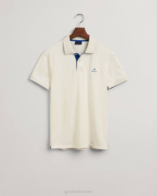 gola contrastante piquê rugger N424C111 casca de ovo GANT homens