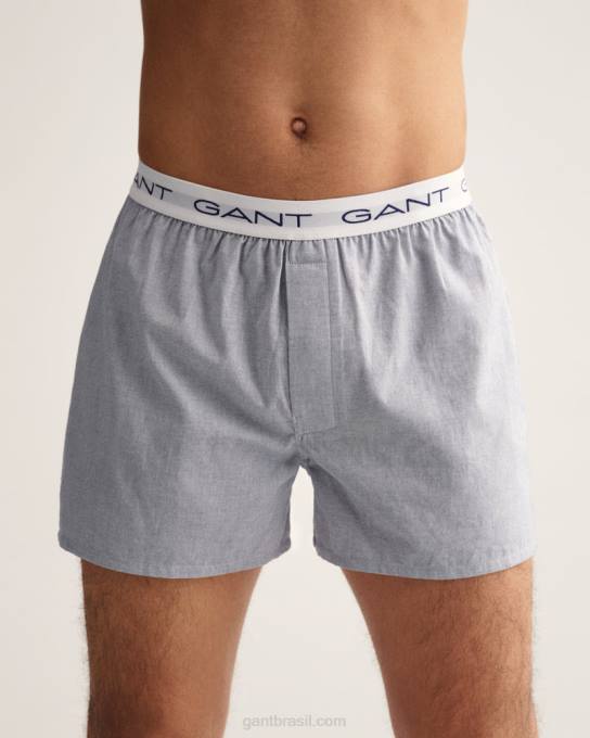 Conjunto de 2 shorts boxer trançados N424C554 cachoeira azul GANT homens