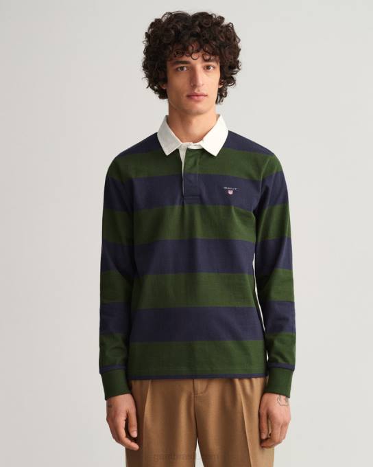 barstripe pesado rugger N424C217 tempestade verde GANT homens