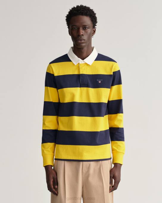 barstripe pesado rugger N424C219 sol amarelo GANT homens