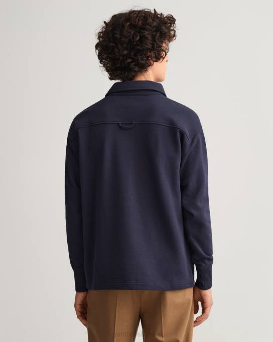 ícone g suor pesado rugger N424C203 noite azul GANT homens