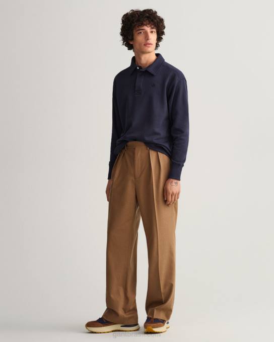 ícone g suor pesado rugger N424C203 noite azul GANT homens