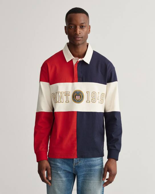 escudo de crista rugger N424C214 noite azul GANT homens