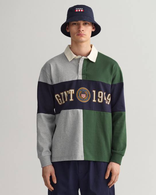 escudo de crista rugger N424C216 verde floresta GANT homens