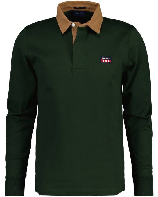 gola de veludo cotelê pesado N424C222 tempestade verde GANT homens