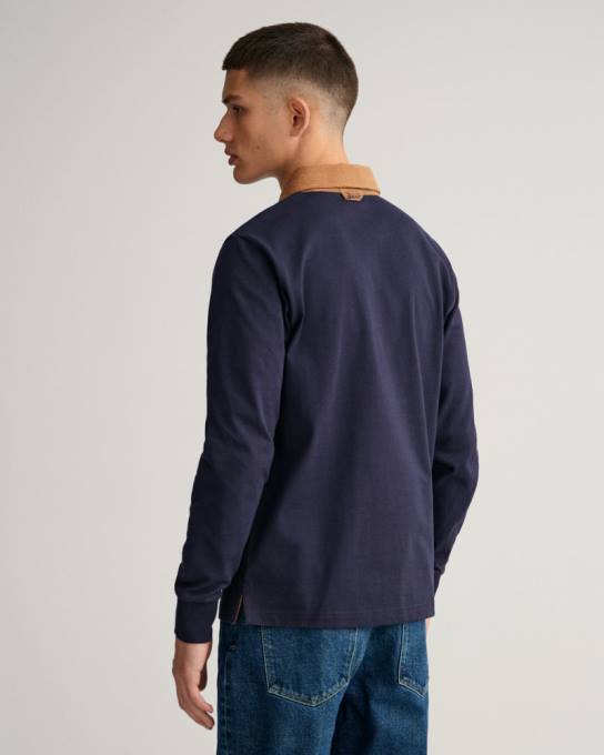 gola de veludo cotelê pesado N424C223 noite azul GANT homens