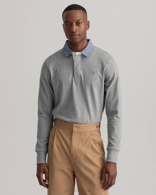 rugger pesado original N424C208 melange cinza GANT homens