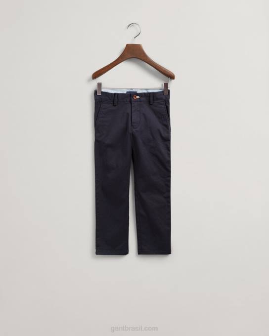 calça chino infantil N424C821 marinho GANT juventude