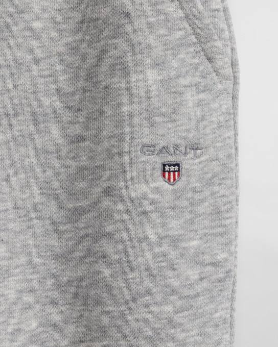 calça de moletom original para meninos N424C830 melange cinza claro GANT juventude