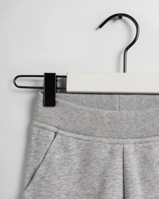 calça de moletom original para meninos N424C830 melange cinza claro GANT juventude