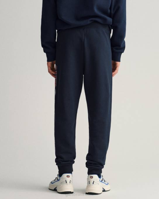 calças de escudo de crista de adolescentes N424C827 noite azul GANT juventude