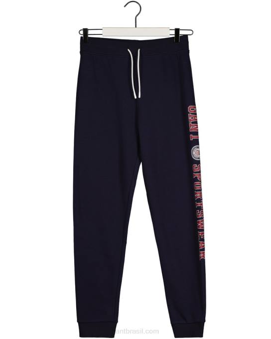 calças de escudo de crista de adolescentes N424C827 noite azul GANT juventude