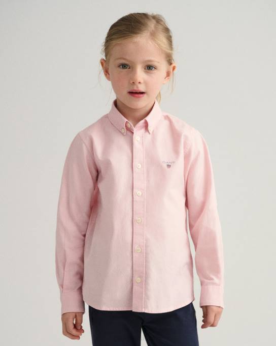 camisa infantil oxford arquivo N424C834 rosa formal GANT juventude