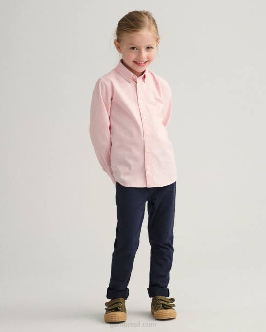 camisa infantil oxford arquivo N424C834 rosa formal GANT juventude