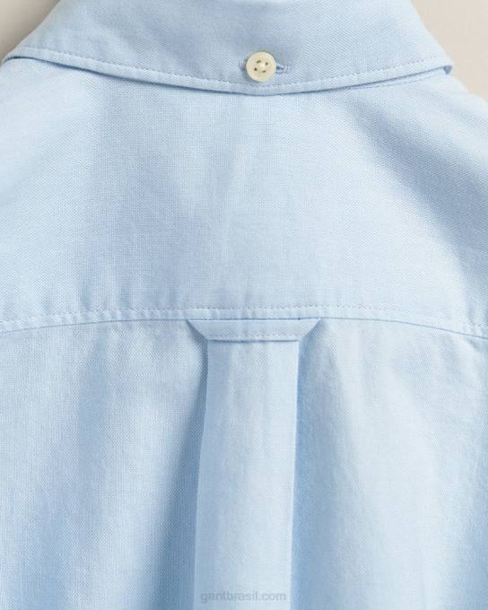 camisa infantil oxford arquivo N424C836 capri azul GANT juventude