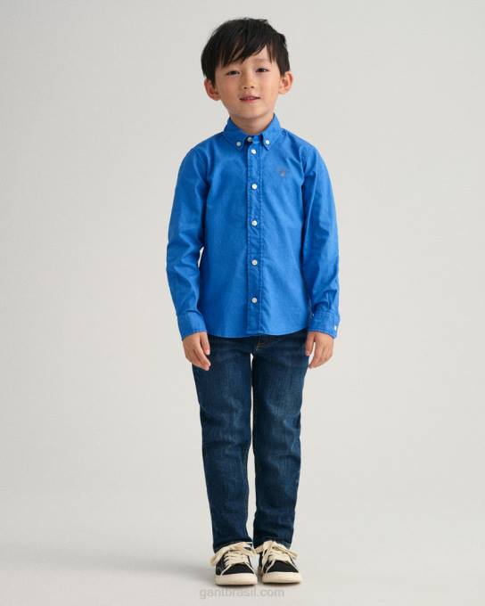 meninos camisa de sarja de algodão N424C835 palácio azul GANT juventude