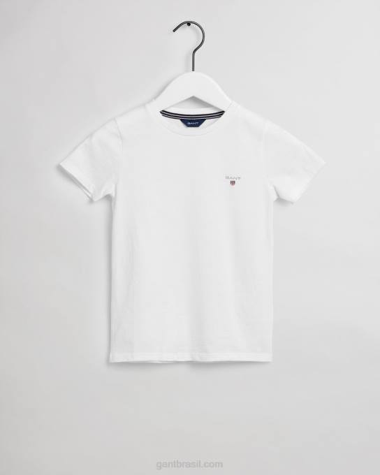 camiseta infantil original N424C818 branco GANT juventude
