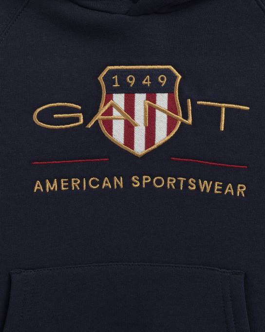 capuz de escudo de arquivo infantil N424C861 noite azul GANT juventude