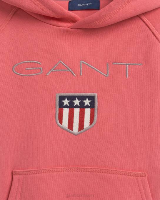capuz de escudo infantil N424C852 arrebatamento rosa GANT juventude