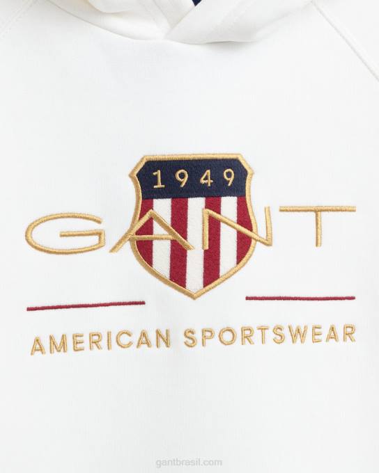 moletom com escudo de arquivo para adolescentes N424C842 casca de ovo GANT juventude