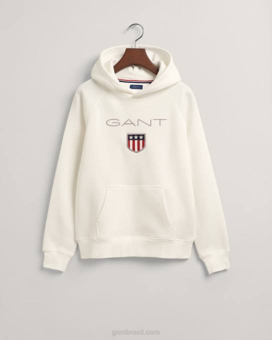 moletom com escudo para adolescentes N424C857 casca de ovo GANT juventude
