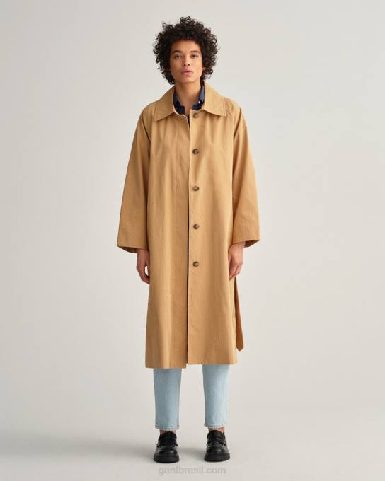 casaco de carro de mistura de algodão N424C753 bege caramelo GANT mulheres