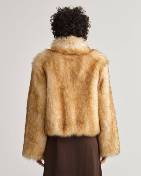 jaqueta cortada de pele falsa N424C750 linho GANT mulheres