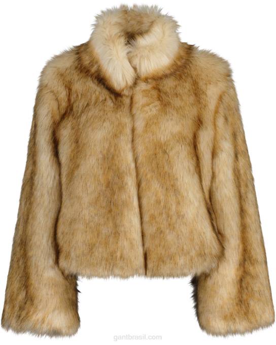 jaqueta cortada de pele falsa N424C750 linho GANT mulheres