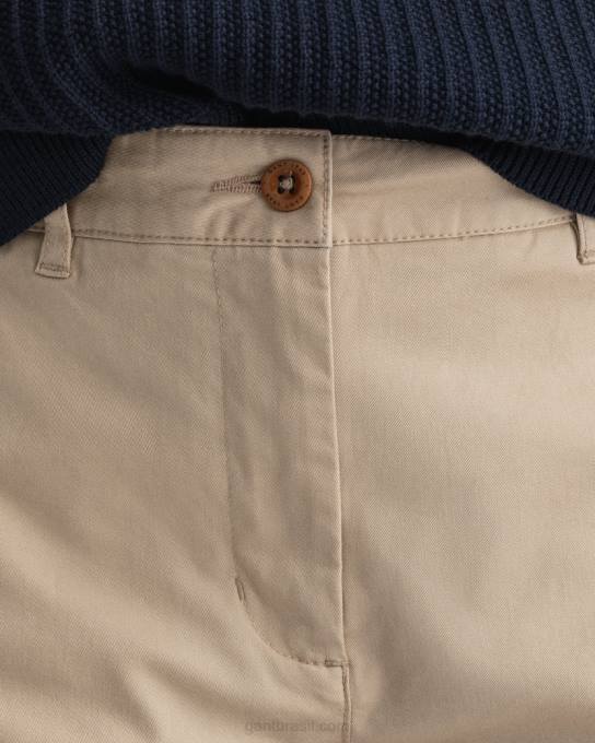 calça chino clássica fryda slim fit N424C745 Areia seca GANT mulheres