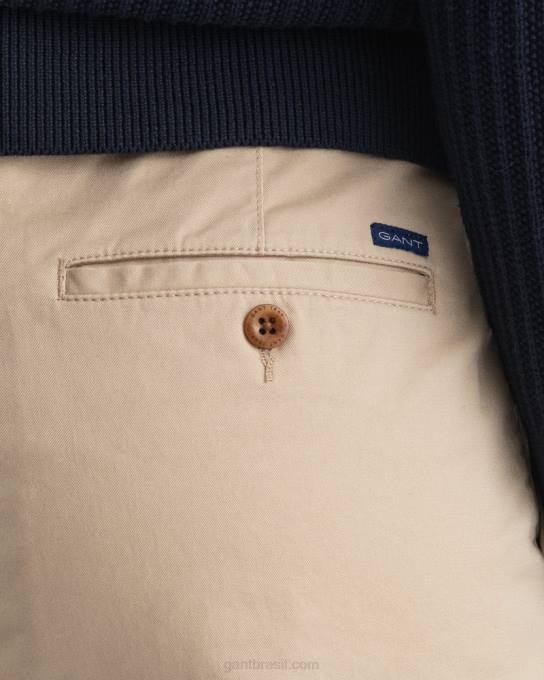 calça chino clássica fryda slim fit N424C745 Areia seca GANT mulheres