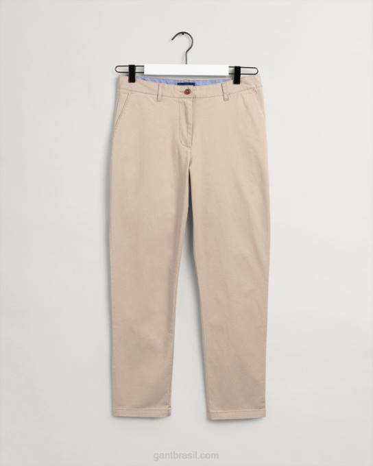 calça chino clássica fryda slim fit N424C745 Areia seca GANT mulheres