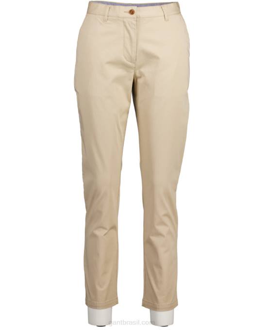 calça chino clássica fryda slim fit N424C745 Areia seca GANT mulheres