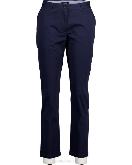 calça chino clássica fryda slim fit N424C748 marinho GANT mulheres
