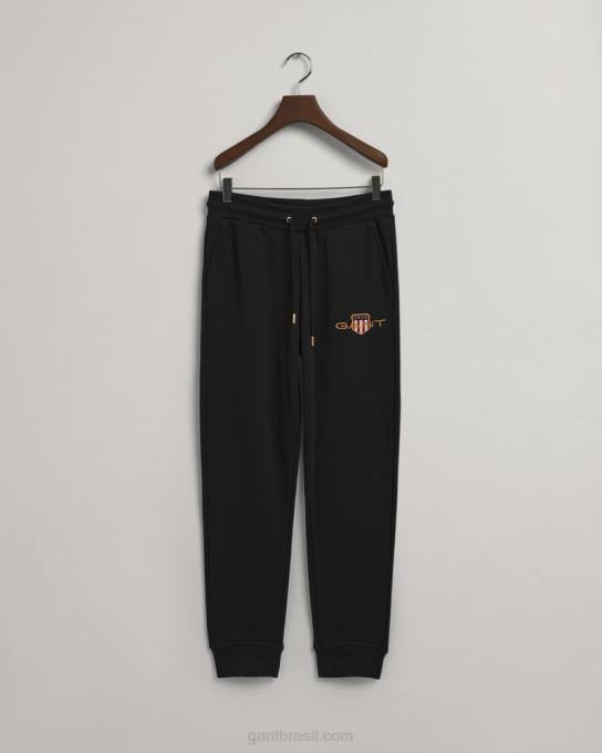 calça de moletom escudo de arquivo N424C727 preto GANT mulheres