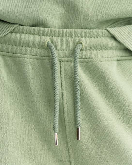 calça de moletom essencial com ajuste relaxado icon g N424C714 eucalipto verde GANT mulheres