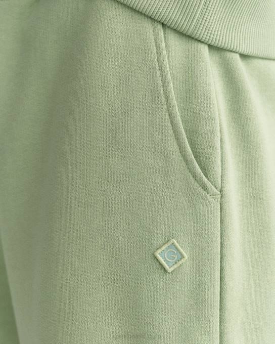 calça de moletom essencial com ajuste relaxado icon g N424C714 eucalipto verde GANT mulheres