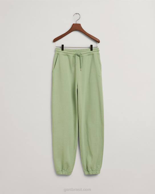 calça de moletom essencial com ajuste relaxado icon g N424C714 eucalipto verde GANT mulheres