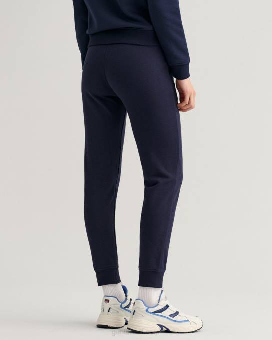 calça de moletom logo N424C734 noite azul GANT mulheres
