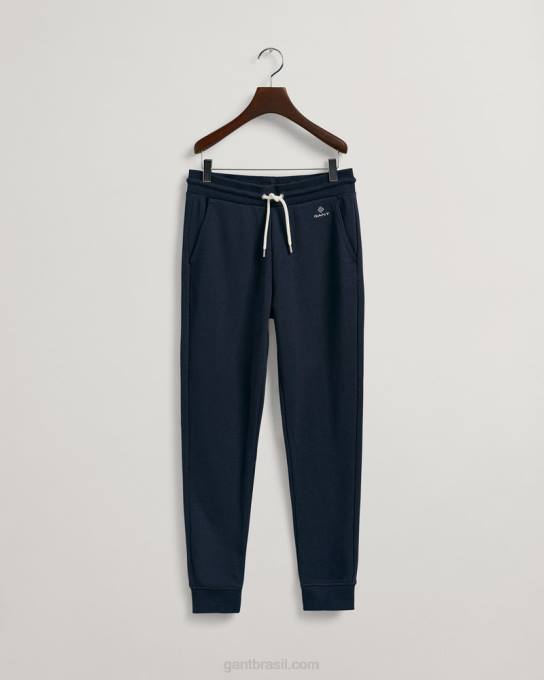 calça de moletom logo N424C734 noite azul GANT mulheres