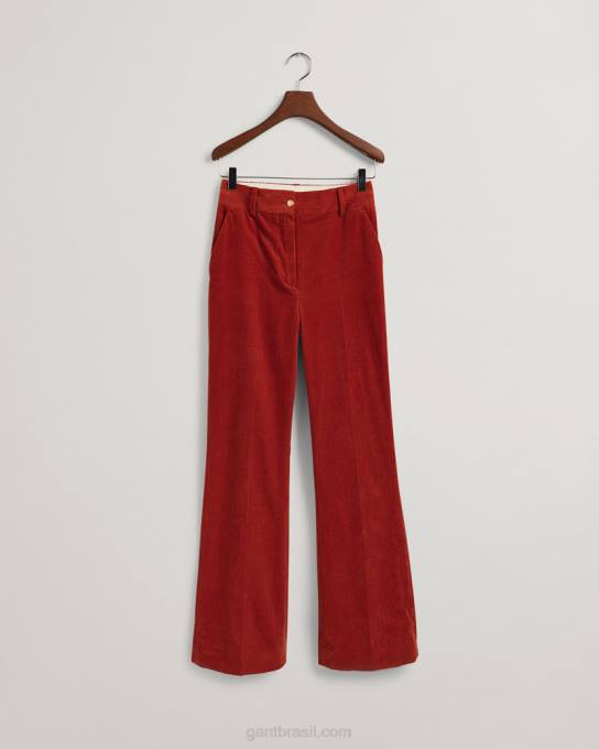 calça flare cintura alta N424C738 ocre escuro GANT mulheres