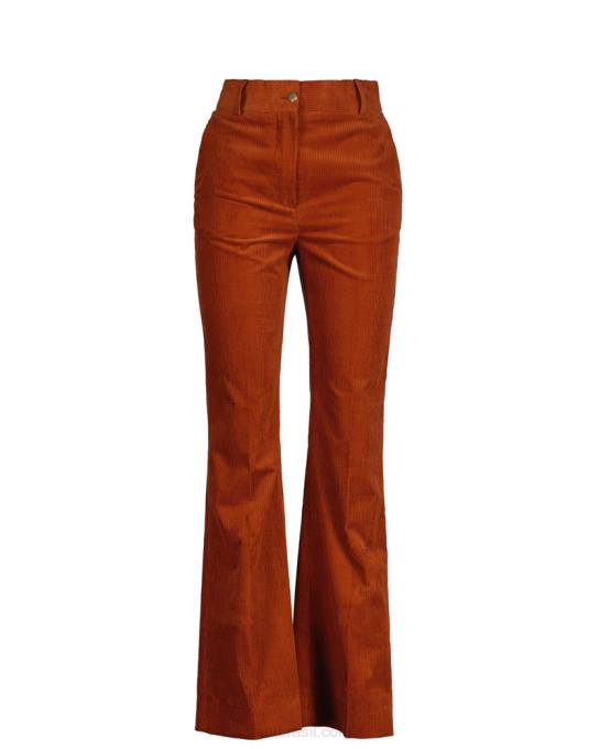 calça flare cintura alta N424C738 ocre escuro GANT mulheres