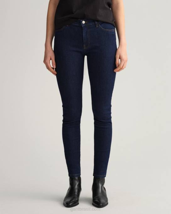 calça jeans skinny índigo nella N424C747 azul escuro GANT mulheres