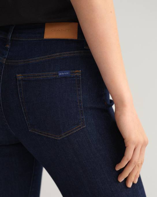 calça jeans skinny índigo nella N424C747 azul escuro GANT mulheres