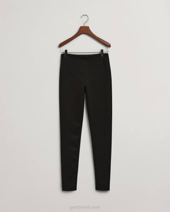 leggings de jérsei com zíper lateral N424C739 Ébano preto GANT mulheres