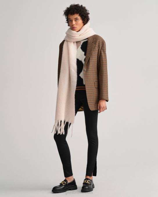 leggings de jérsei com zíper lateral N424C739 Ébano preto GANT mulheres