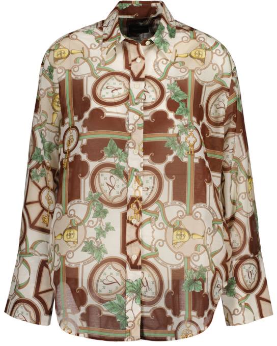 camisa de seda de algodão luxo americano de ajuste relaxado N424C588 linho GANT mulheres