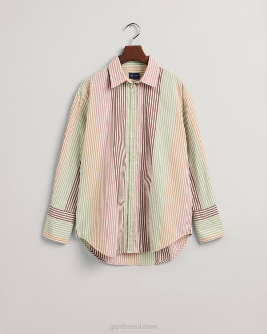 camisa multilistras de ajuste relaxado N424C589 multicolorido GANT mulheres